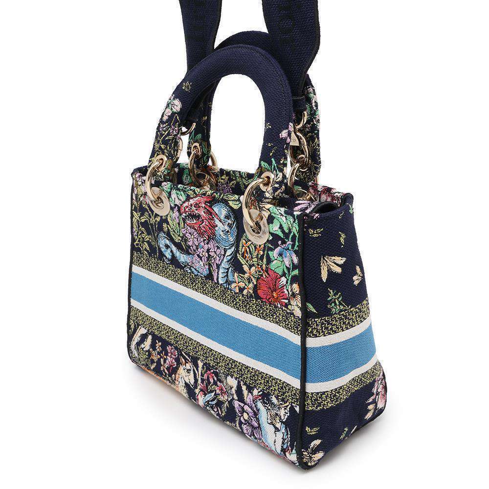 Dior Bag Lady Christian Canvas Handbag Delight  Shoulder